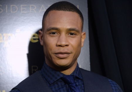 Cast member Trai Byers attends a screening of the television series "Empire" in Los Angeles, California, March 12, 2015.