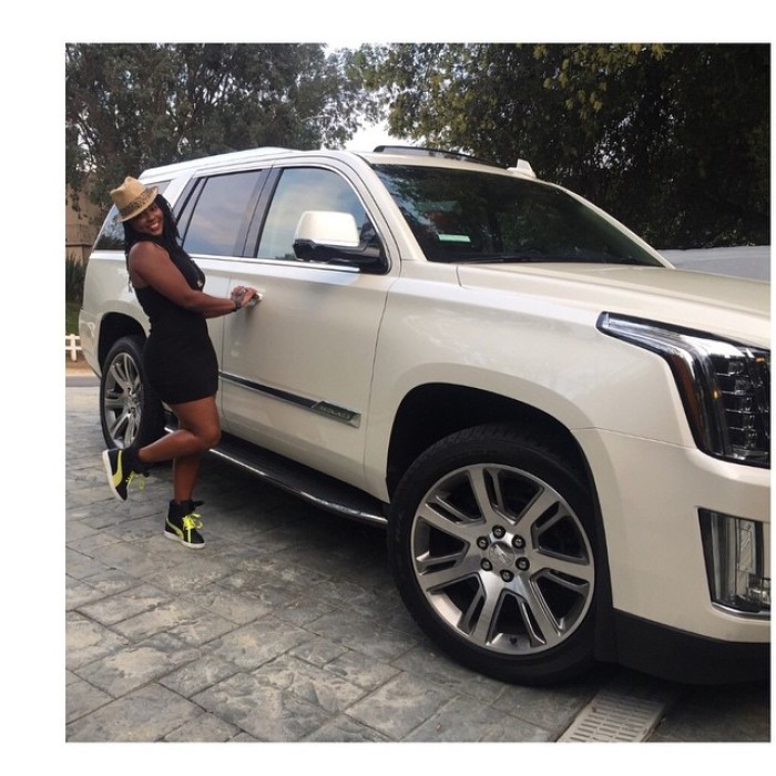 Torrei Hart is gifted with a brand new Cadillac Escalade on her 37th birthday from her ex-husband Kevin Hart