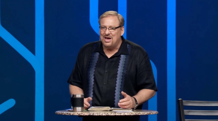 Pastor Rick Warren speaking on faith