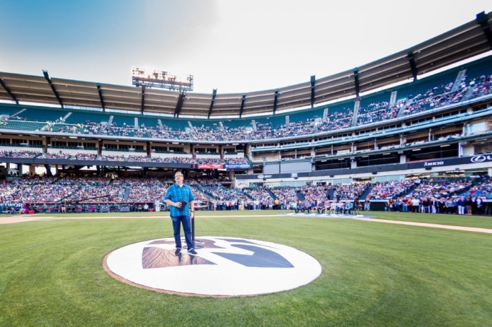 Pastor Rick Warren at Saddleback Church's 35th anniversary event at Angel Stadium in Anaheim, California, on Saturday, March 21, 2015, where over 20,000 people attended.