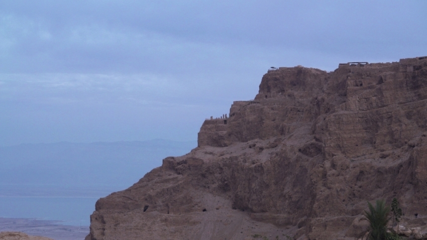 The remains of the Northern Palace at Masada.