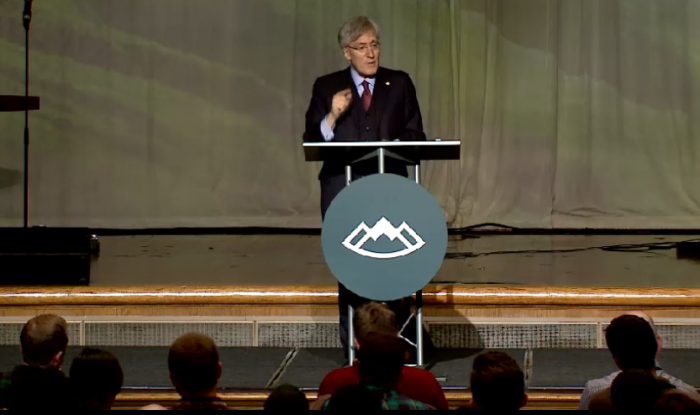 Robert P. George, Princeton University professor, giving remarks at the Southern Baptist Convention Ethics & Religious Liberty Commission's 2015 Leadership Summit, titled 'The Gospel and Racial Reconciliation,' held in Nashville, Tennessee, on Thursday, March 26, 2015.