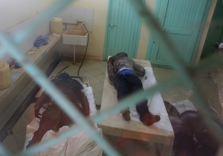 Bodies of suspected Garissa University College attackers are seen in a morgue in Garissa, April 4, 2015. The death toll in an assault by Somali militants on Garissa University College is likely to climb above 147, a government source and media said on Friday, as anger grew among local residents over what they say as a government failure to prevent bloodshed.