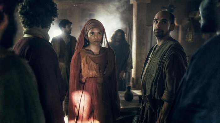 Chipo Chung as Mary Magdalene and Fraser Ayres as Simon the Zealot in NBC's 'A.D. The Bible Continues.'