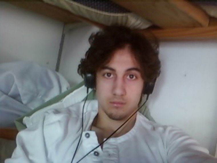 Dzhokhar Tsarnaev is pictured in this handout photo presented as evidence by the U.S. Attorney's Office in Boston, Massachusetts, on March 23, 2015. Tsarnaev was heavily influenced by al Qaeda literature and lectures, some of which was found on his laptop, a counterterrorism expert testified at his trial on March 23, 2015.