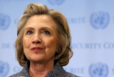 Former U.S. Secretary of State Hillary Clinton speaks during a news conference at the United Nations in New York in this March 10, 2015, file photo. Hillary Clinton announced her campaign for the Democratic presidential nomination in 2016 on Sunday, April 12, 2015.