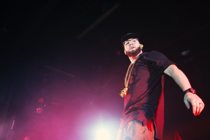 Andy Mineo performs at Lecrae's Anomaly 2.0 tour at New York City's Best Buy Theater on April 9, 2015.