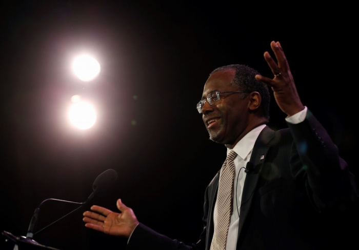 Dr. Ben Carson speaks at the Freedom Summit in Des Moines, Iowa, January 24, 2015.