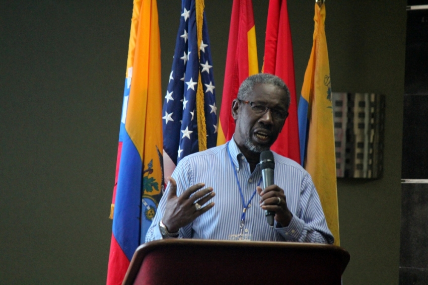 Rev. Emerson Boyce, the General Secretary of the Evangelical Association of the Caribbean speaking at the International Leadership Forum 2015 in Honduras which took place from Feb. 9-13.