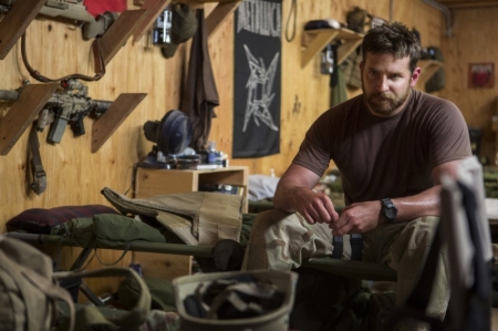 Bradley Cooper playing Chris Kyle in 2014's