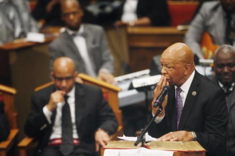 U.S. Rep. Elijah Cummings, D-Maryland, speaks during funeral services for 25-year-old Freddie Gray, a Baltimore black man who died in police custody, at New Shiloh Baptist Church in Baltimore, Maryland, April 27, 2015. Gray's death has led to protests in the latest outcry over U.S. law enforcement's treatment of minorities. Police say he died of a neck injury on April 19 after being arrested on April 12.