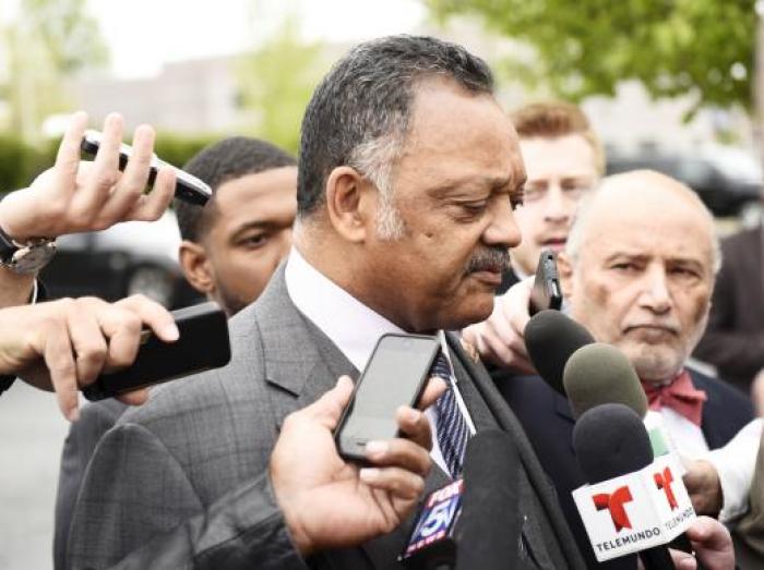 Jesse Jackson arrives at Freddie Gray's funeral at New Shiloh Baptist Church in Baltimore April 27, 2015. Mourners lined up on Monday before the funeral of Freddie Gray, a Baltimore black man who died in police custody, a death that has led to protests in the latest outcry over U.S. law enforcement's treatment of minorities. Police say he died of a neck injury on April 19 after being arrested on April 12.
