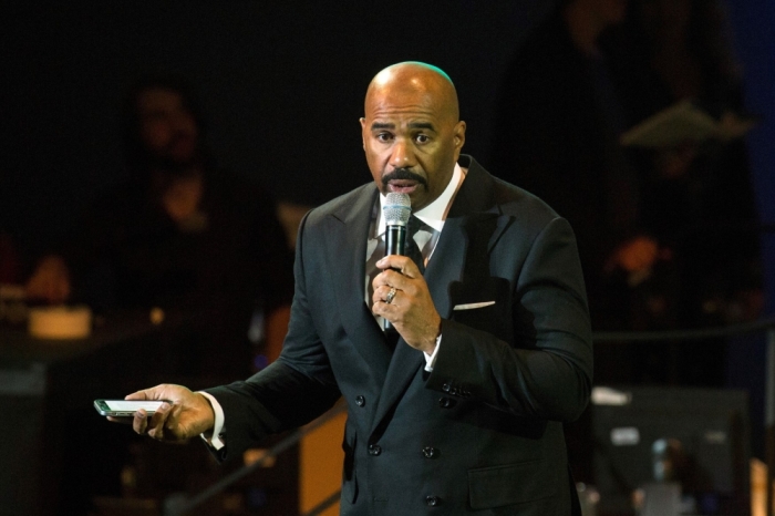 Comedian Steve Harvey speaks during the global launch of the UNICEF Imagine campaign at United Nations Headquarters in New York, November 20, 2014.