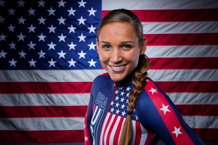 Olympic bobsledder Lolo Jones poses for a portrait during the 2013 U.S. Olympic Team Media Summit in Park City, Utah, September 30, 2013.