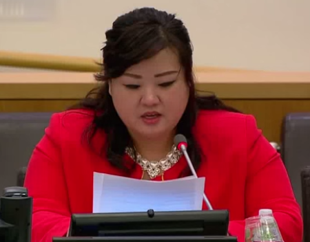 A North Korean defector Jay Jo attended the U.N.'s