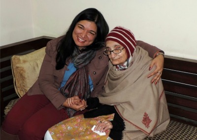 Ruth Malhotra and her grandmother during her visit to India.