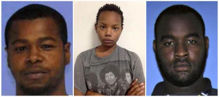 (L-R) Marvin Banks, Joanie Calloway and Curtis Banks are shown in a combo of three undated police handout photos provided by the Hattiesburg Police Department in Hattiesburg, Mississippi May 10, 2015.
