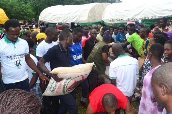 Food and necessities distribution in Edo State, Nigeria.