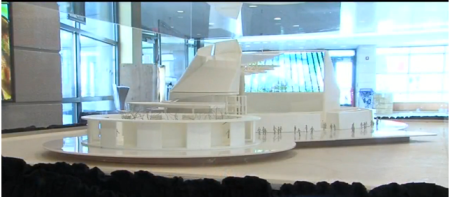 A model of a million sanctuary being built by Church of the Resurrection in Kansas.