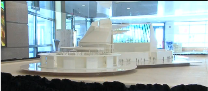 A model of a million sanctuary being built by Church of the Resurrection in Kansas.