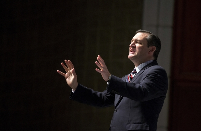 U.S. Republican presidential candidate Sen. Ted Cruz, R-Texas, speaks during the Freedom Summit in Greenville, South Carolina, May 9, 2015.
