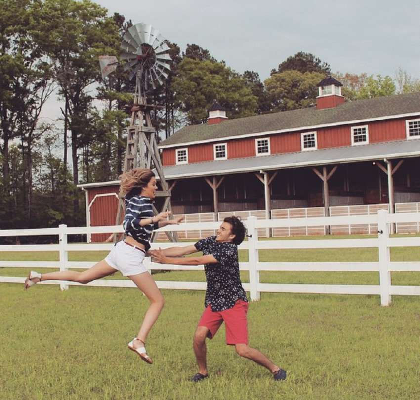 Sadie Robertson shared a photo with John Luke in May 2015.