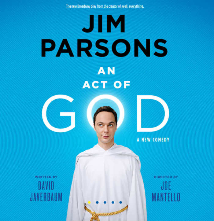 'The Big Bang Theory' star Jim Parsons stars in the Broadway play, 'An Act of God.'