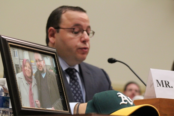 Ali Rezaian, brother of imprisoned Washington Post reporter Jason Rezaian, testifies before a House Foreign Affairs Committee hearing on Americans imprisoned in Iran on June 2, 2015, in Washington D.C.