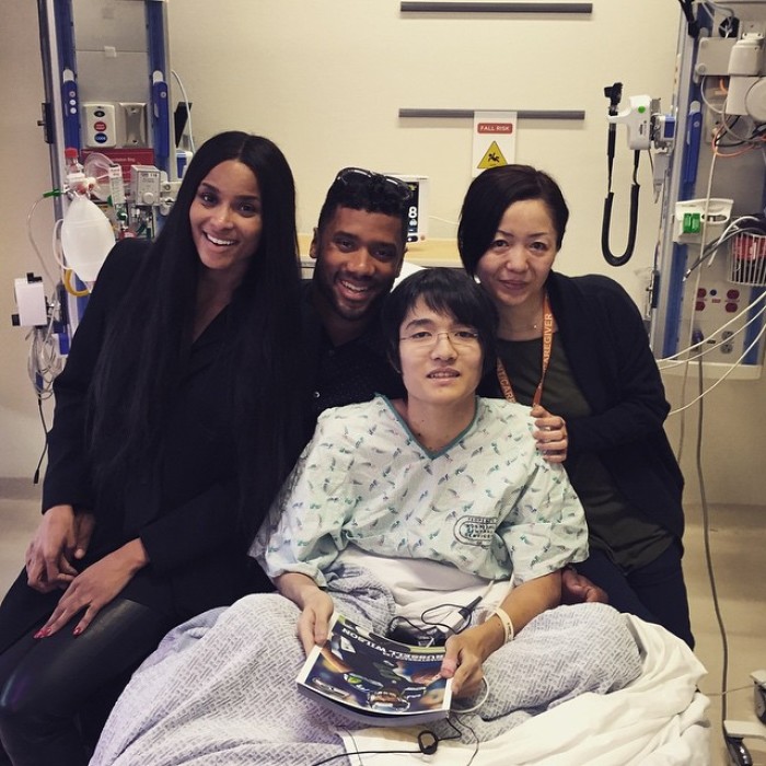 Russell Wilson invites Ciara to Seattle Children's Hospital.