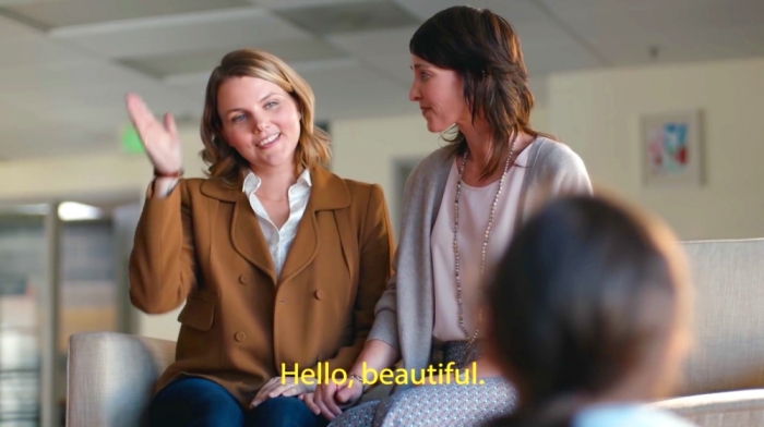 An ad of Wells Fargo features an apparently lesbian couple