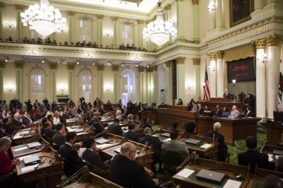 California Governor Jerry Brown speaks at his inauguration at the State Capitol in Sacramento, January 5, 2015. Brown, who turned around California's finances after years of deficits, vowed to keep a tight rein on spending as he was sworn in on Monday for a record fourth term at the helm of the nation's most populous state.