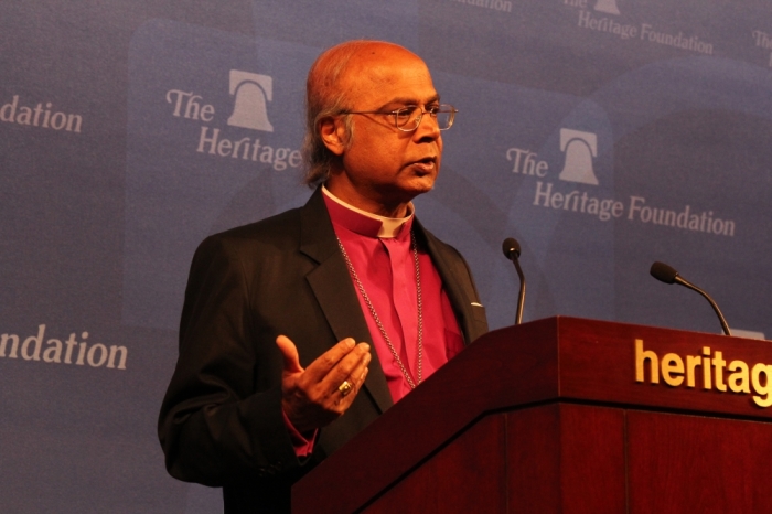 Bishop Michael Nazir-Ali speaks at the Heritage Foundation in Washington, D.C. on June 10, 2015.