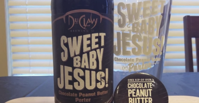 The beer 'Sweet Baby Jesus,' which is brewed by DuClaw's of Maryland.
