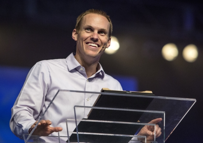 David Platt, president of the International Mission Board, closes the Pastors' Conference on June 15, 2015, at the Greater Columbus Convention Center in Columbus, Ohio, with a sermon on Revelation 1.