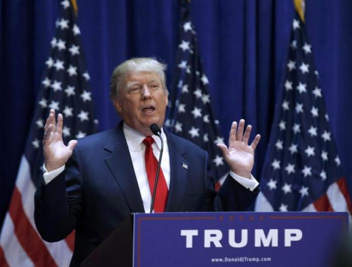 U.S. Republican presidential candidate, real estate mogul and TV personality Donald Trump formally announces his campaign for the 2016 Republican presidential nomination during an event at Trump Tower in New York June 16, 2015.