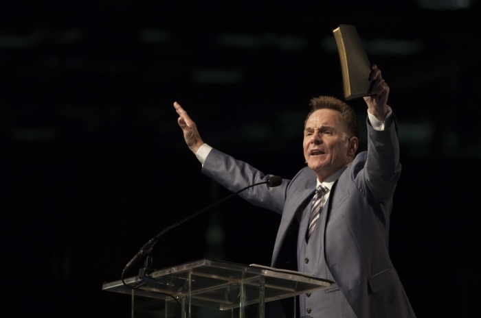 Southern Baptist Convention President Ronnie Floyd gives the president's address on June 16, 2015, during the opening session of the SBC annual meeting at the Greater Columbus Convention Center in Columbus, Ohio.