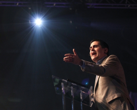 Russell Moore, president of the Southern Baptist Ethics & Religious Liberty Commission, tells attendees at the June 14 SBC Pastors' Conference at the Greater Columbus Convention Center in Columbus, Ohio, 