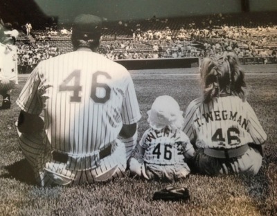 Hannah Wegman baseball pic with Dad