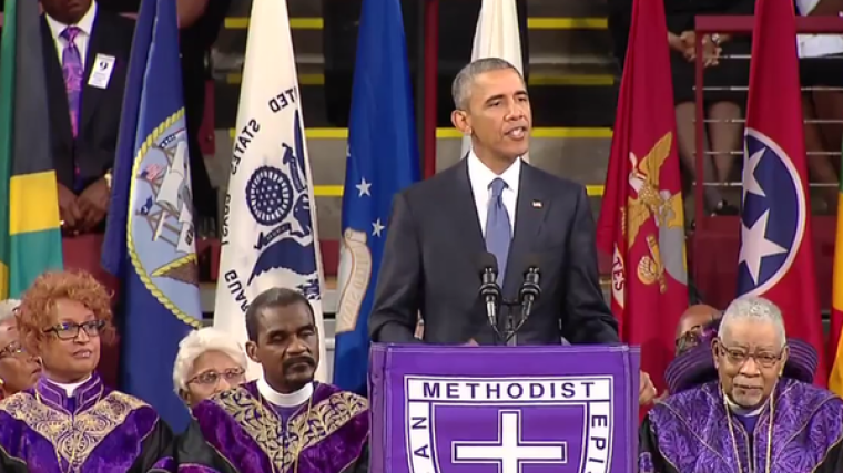 Obama Sings Amazing Grace At Memorial For Charleston Shooting Victim