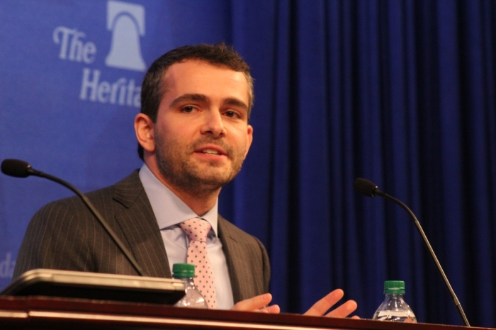 Ryan Anderson speaks at a Heritage Foundation panel discussion on the Supreme Court's same-sex marriage ruling in Washington, D.C. on June 30, 2015.