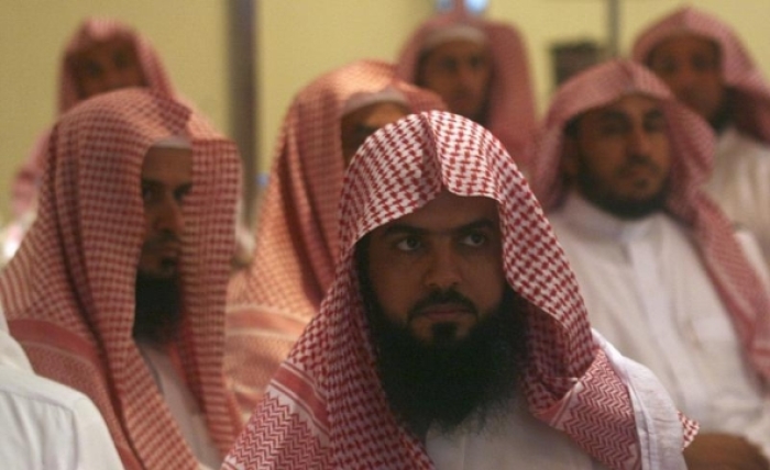 FILE: Saudi members of the Committee for the Promotion of Virtue and Prevention of Vice, or religious police, attend a training course in Riyadh Sept. 1, 2007.