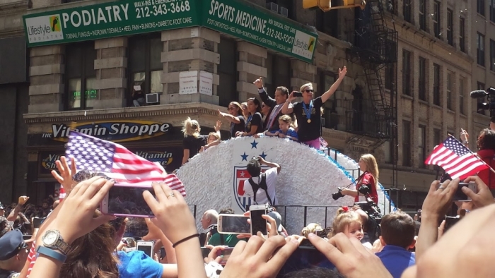 The U.S. Women's Soccer Team Championship parade in New York City took place on July 10, 2015.