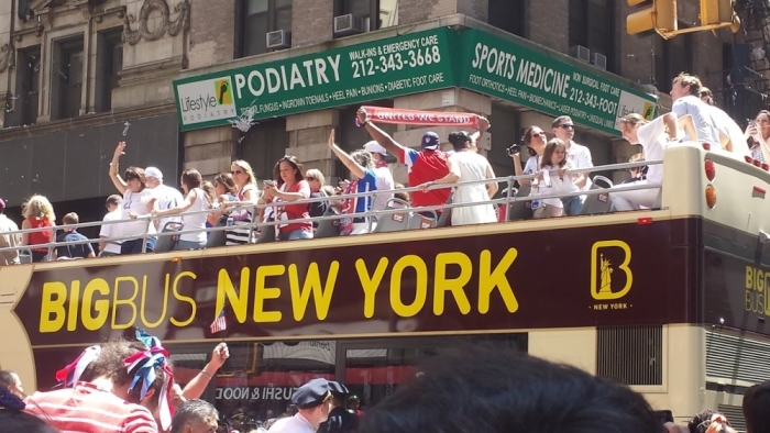 The U.S. Women's Soccer Team Championship Parade in New York City took place on July 10, 2015.