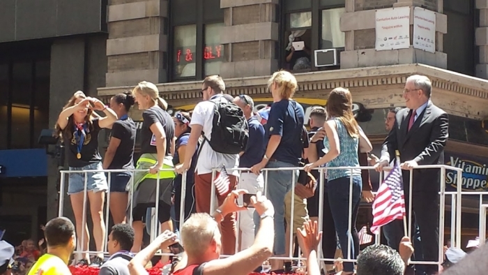The U.S. Women's Soccer Team championship parade in New York City took place on July 10, 2015.