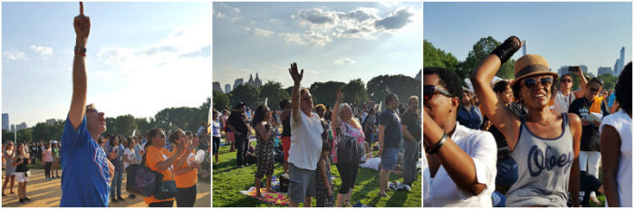 Attendees on the Great Lawn at Central Park during NY CityFest on July 11, 2015, in New York City