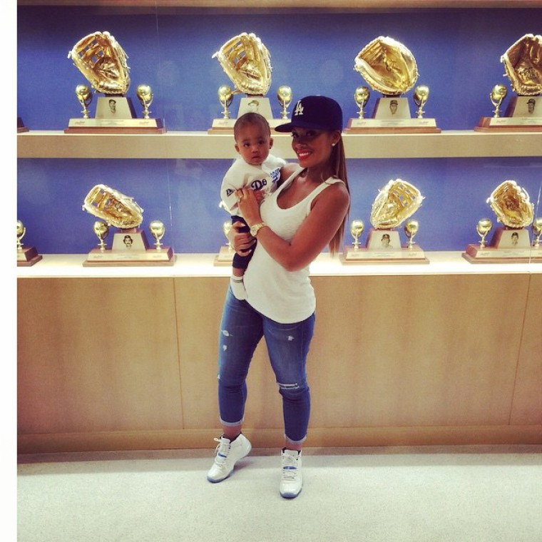'Livin' Lozada' star Evelyn Lozada, pictured here with her son Carl Leo, premiered her new reality TV show on the OWN network on July 11, 2015.