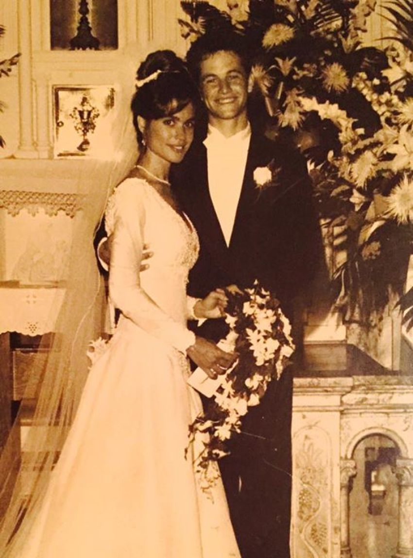 Kirk Cameron and his wife, Chelsea Noble, 24 years ago.