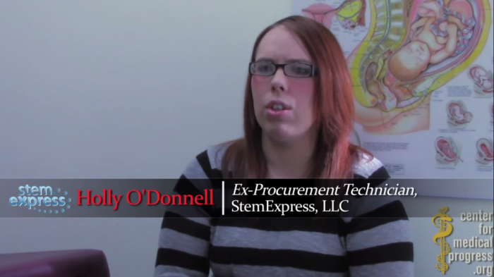 Holly O'Donnell, ex-procurement technician at Stem Express.
