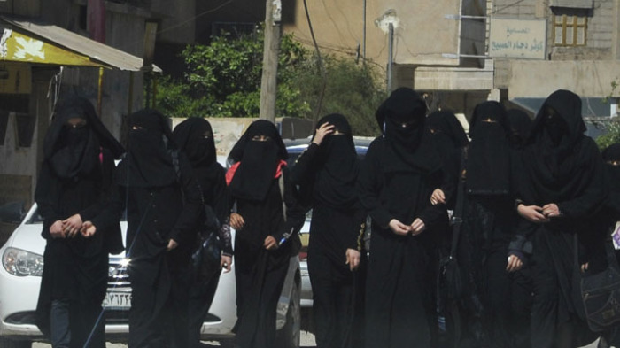 Muslim women in ISIS-controlled Syria.