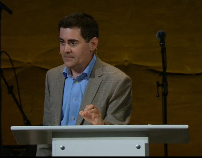 Russell Moore, president of the Ethics & Religious Liberty Commission of the Southern Baptist Convention, gives remarks at the ERLC SBC event "Equip Austin" at Austin Stone Community Church in Austin, Texas, on Wednesday, July 29, 2015.